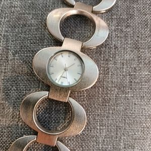 Coldwater Creek brushed silver watch